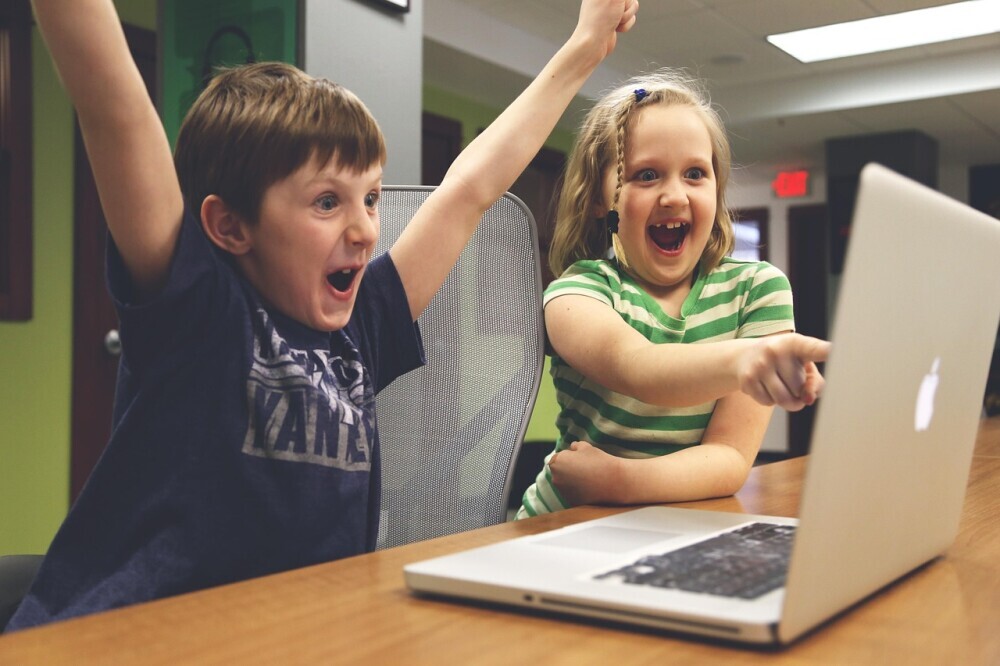 children watching Spanish tv shows