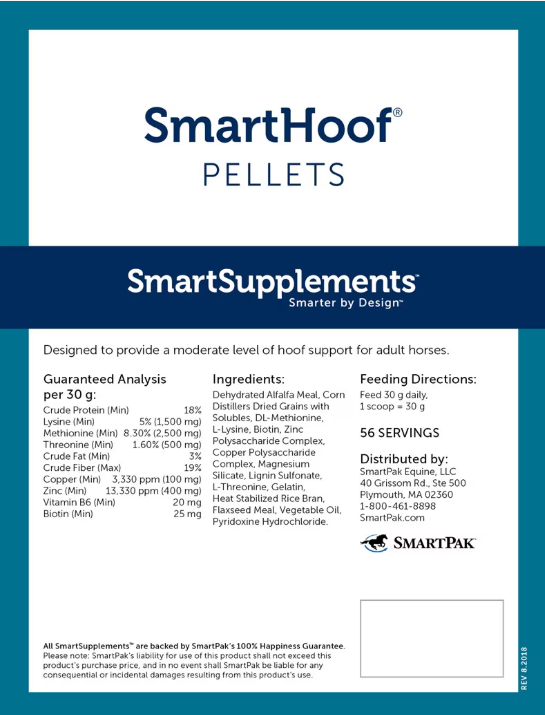 Smarthoof Pellets Guaranteed Analysis