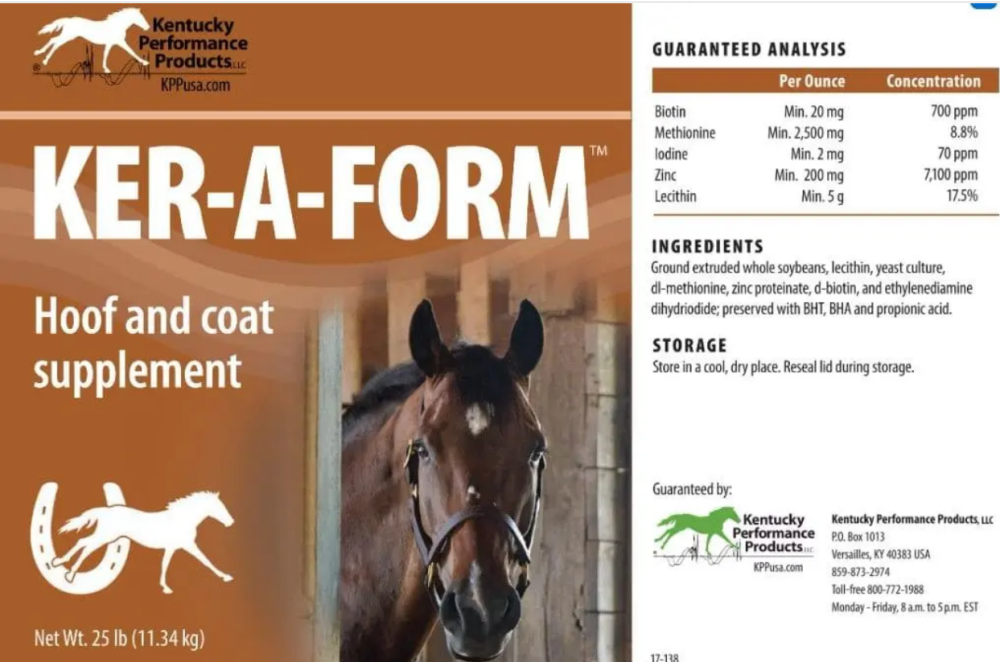 Keraform Hoof and coat supplement for brittle or damaged hooves