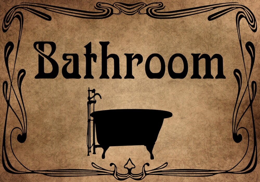 bathroom sign