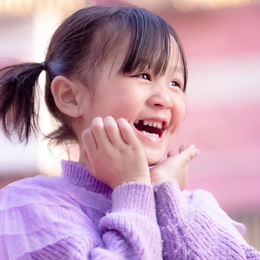 an excited child