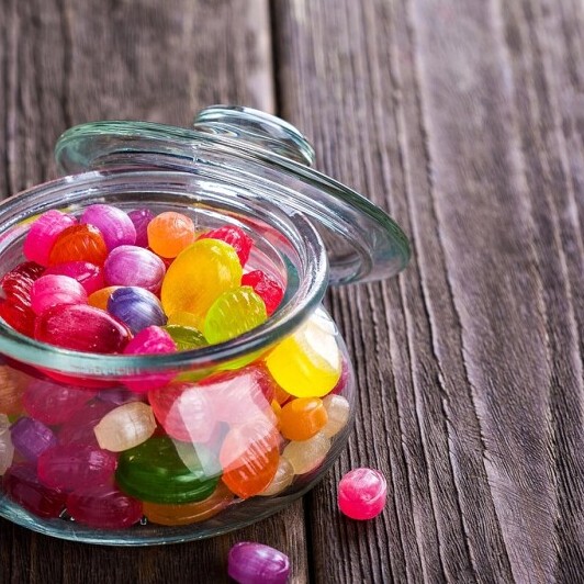 jar of candy snacks