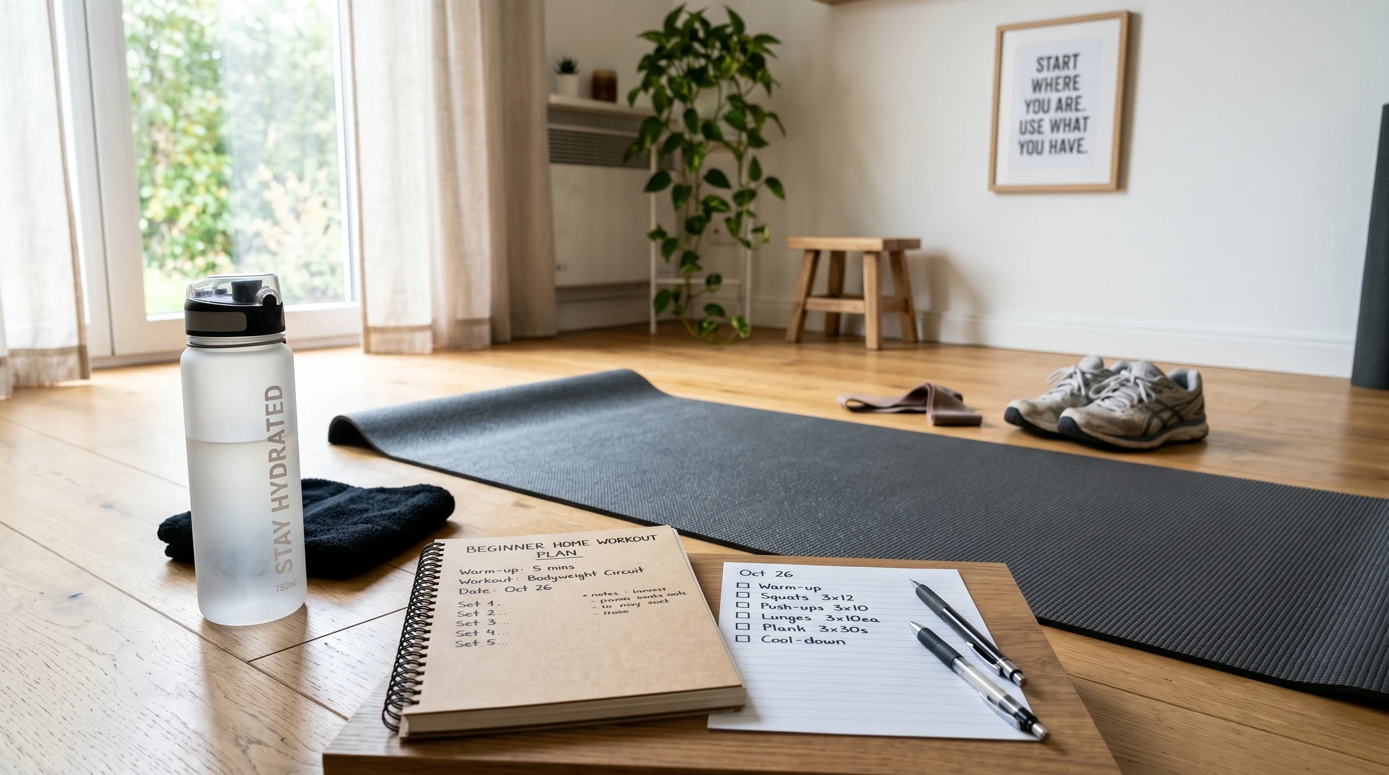 Beginner Bodyweight Workouts To Build Muscle workout plan setup at home