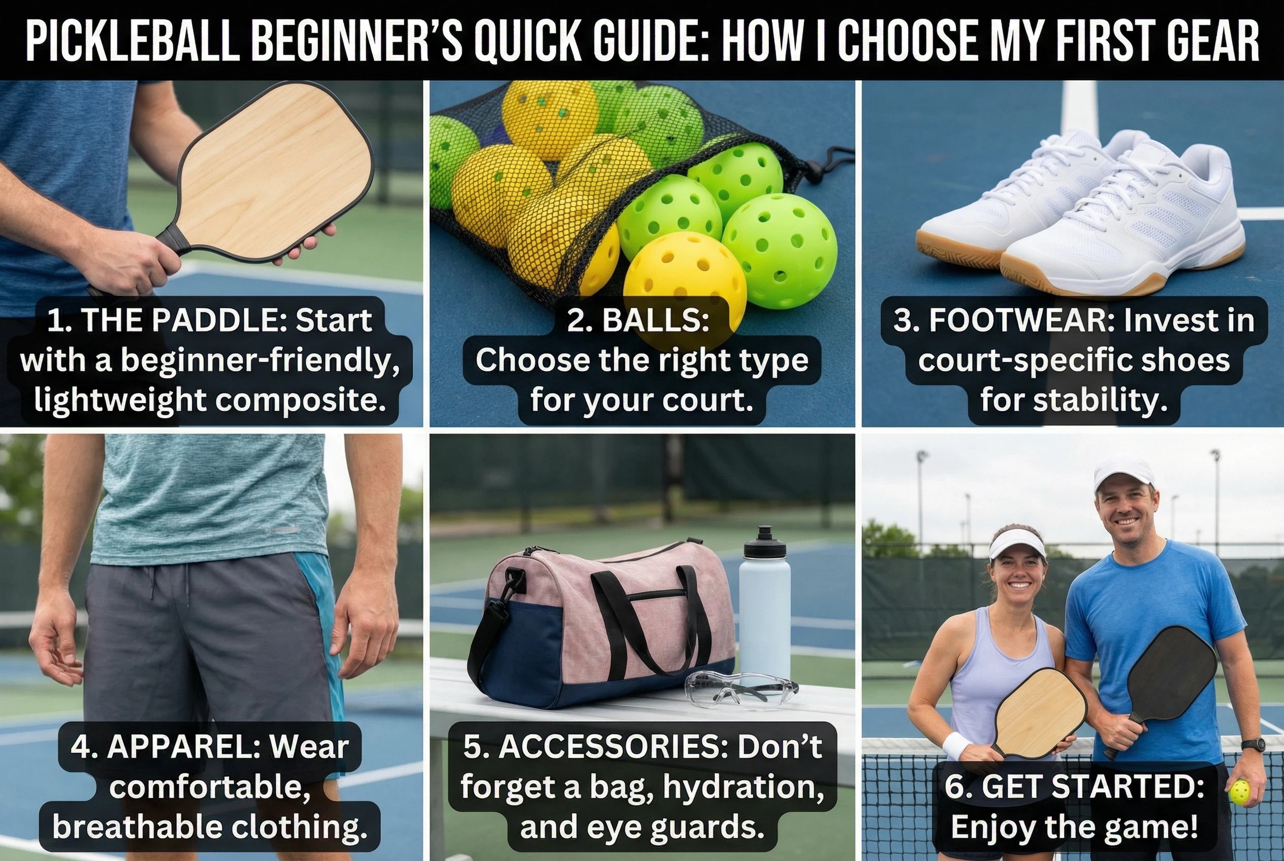 Beginner guide to choosing the Best Pickleball Gear 2026