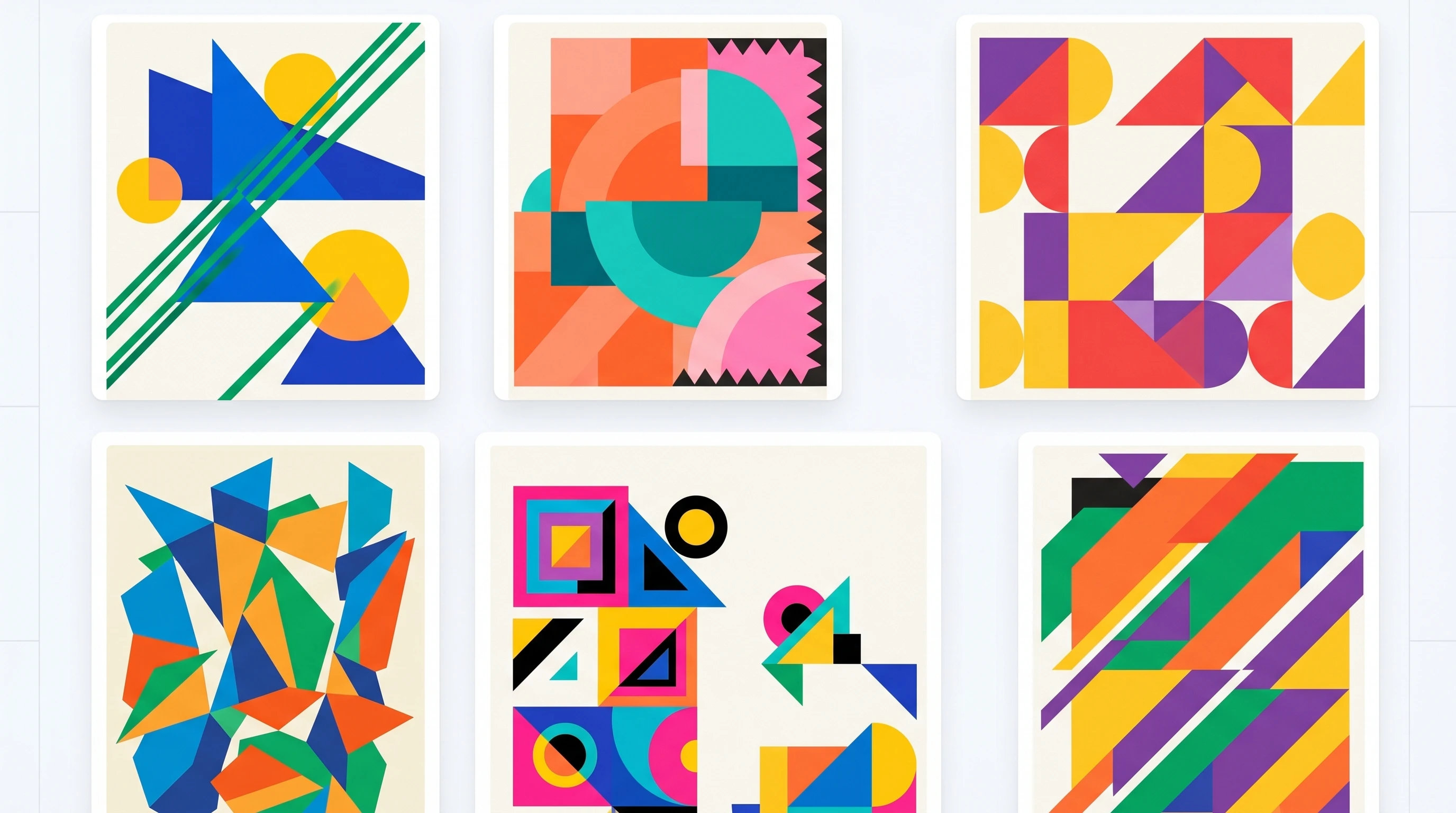 AI-generated abstract Pinterest pin layouts without text or branding