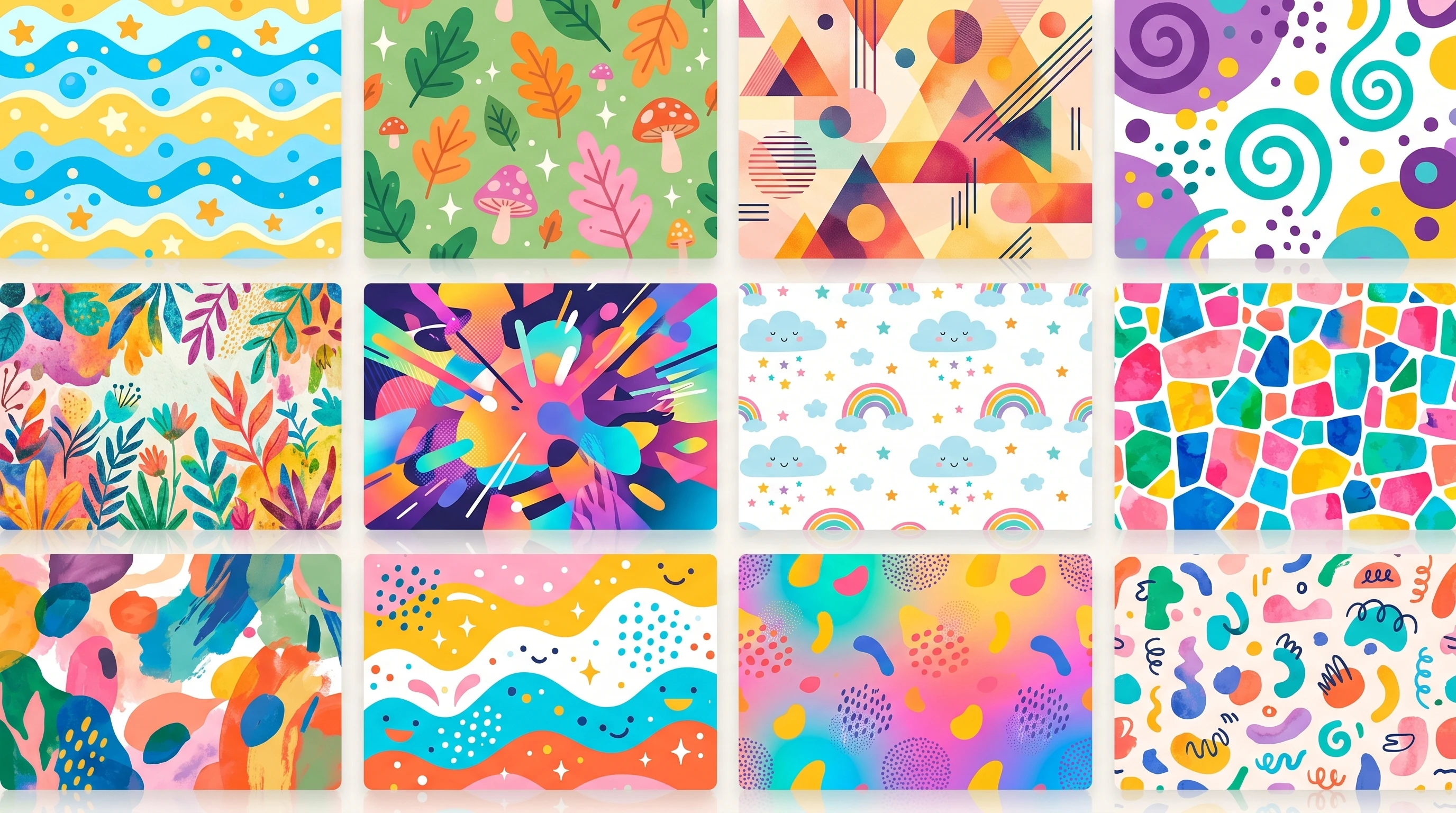A collection of AI-generated digital art images for blogs and social media