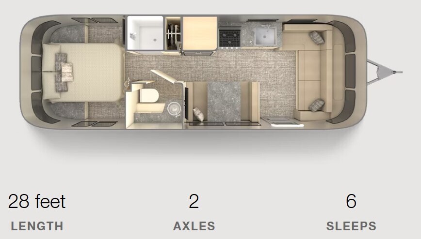 Airstream trailer floor plan