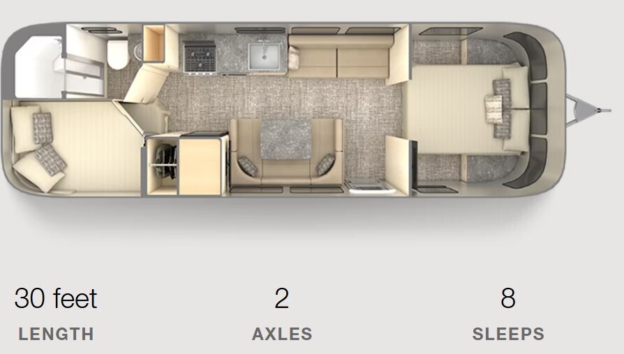 Airstream trailer floor plan