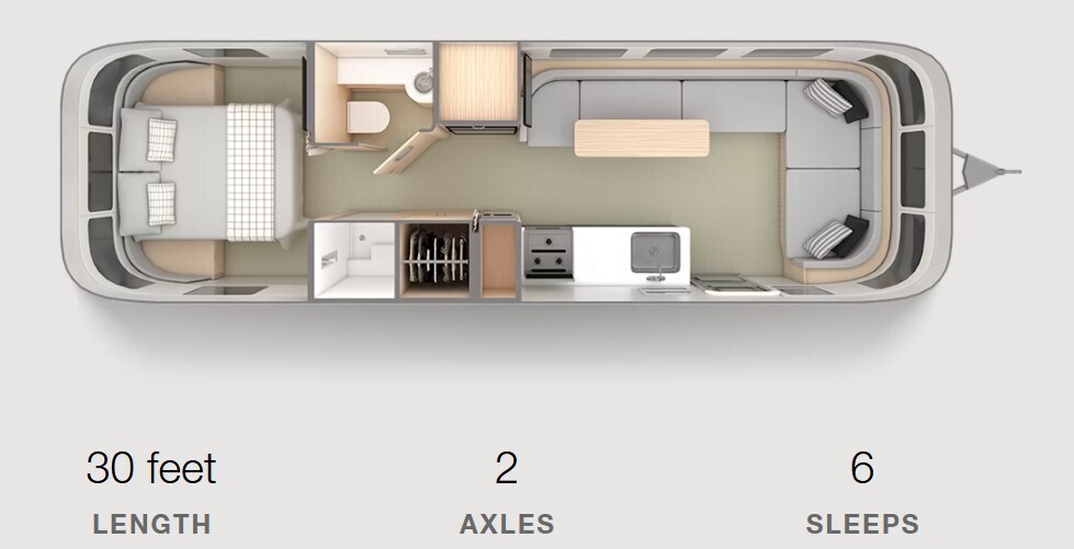 Airstream trailer floor plan