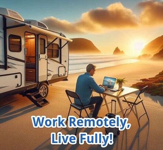 online work from an RV