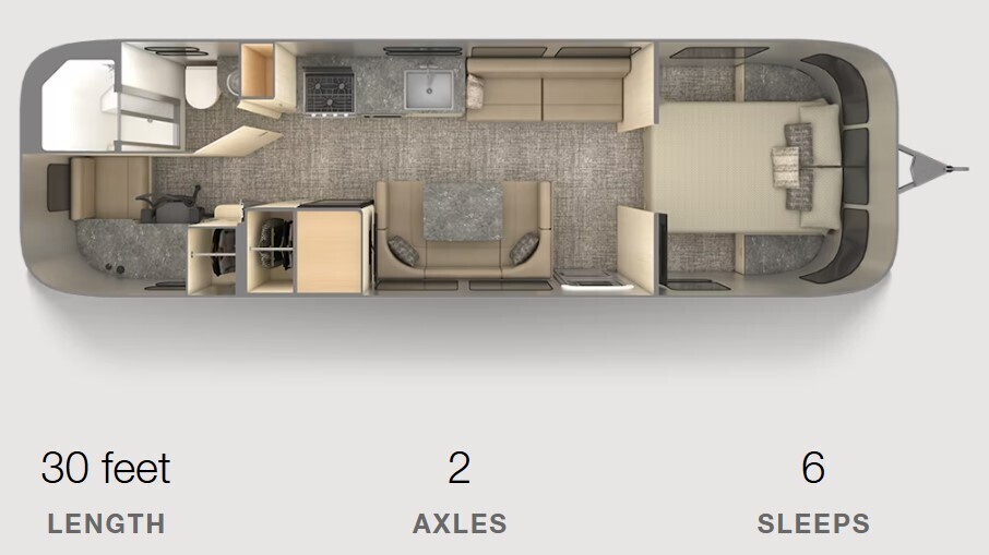 Airstream trailer floor plan