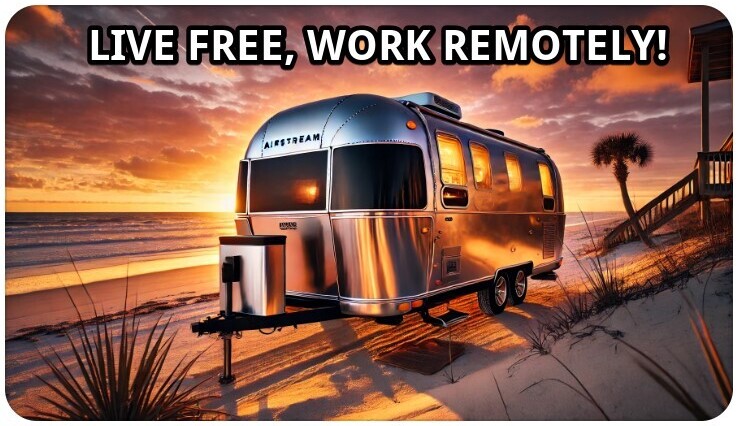 Airstream with pets and work remotely