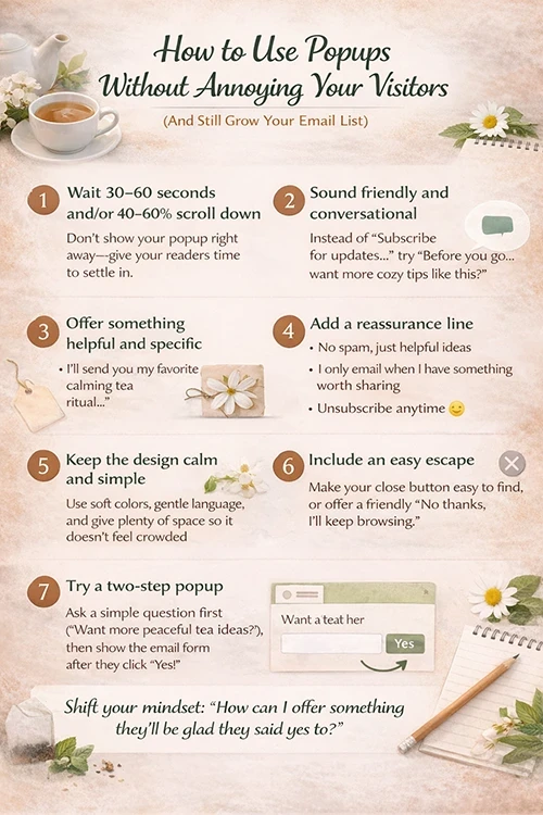 Infographic on better Popups