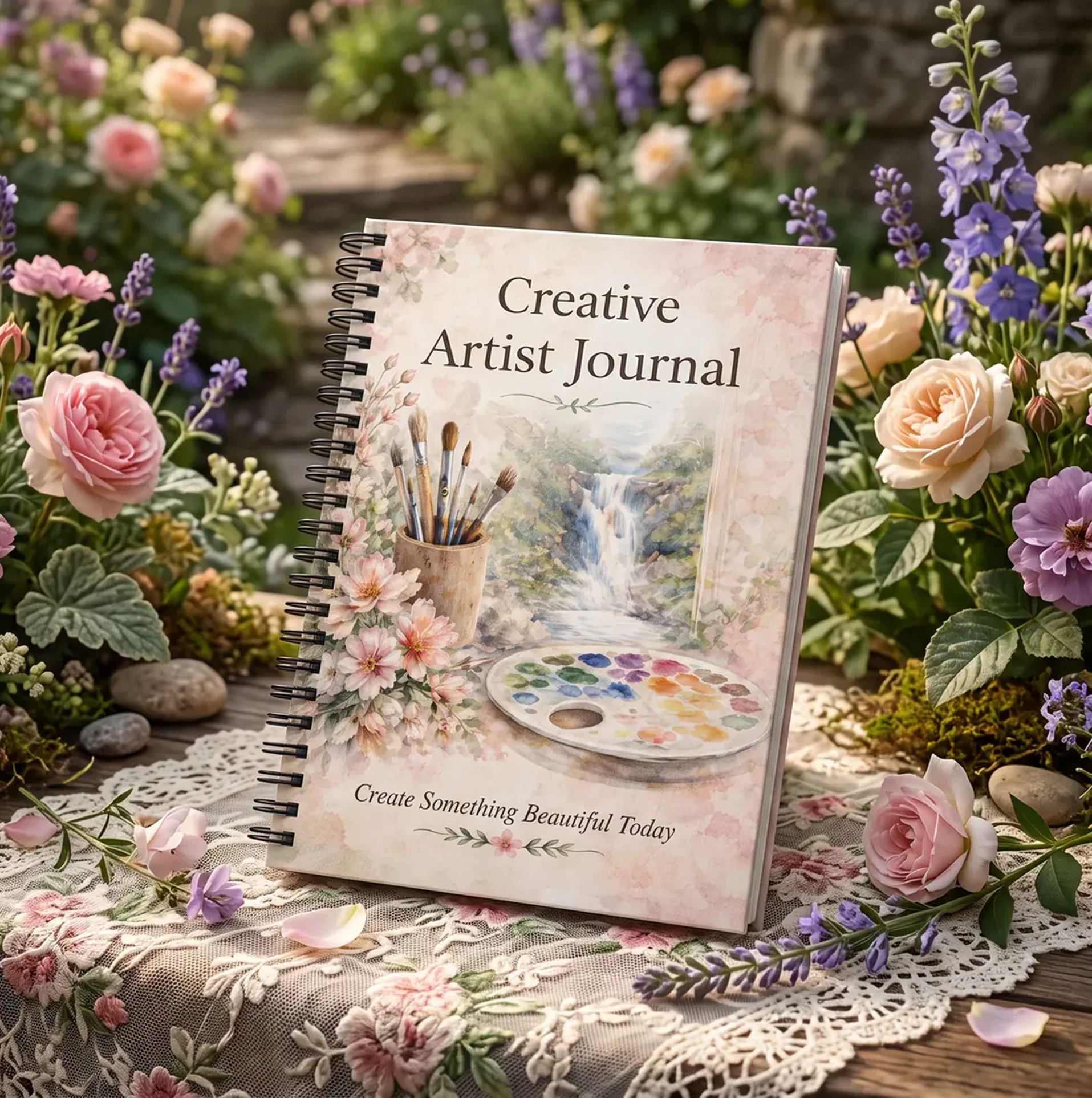 Artist Journal Mockup-garden