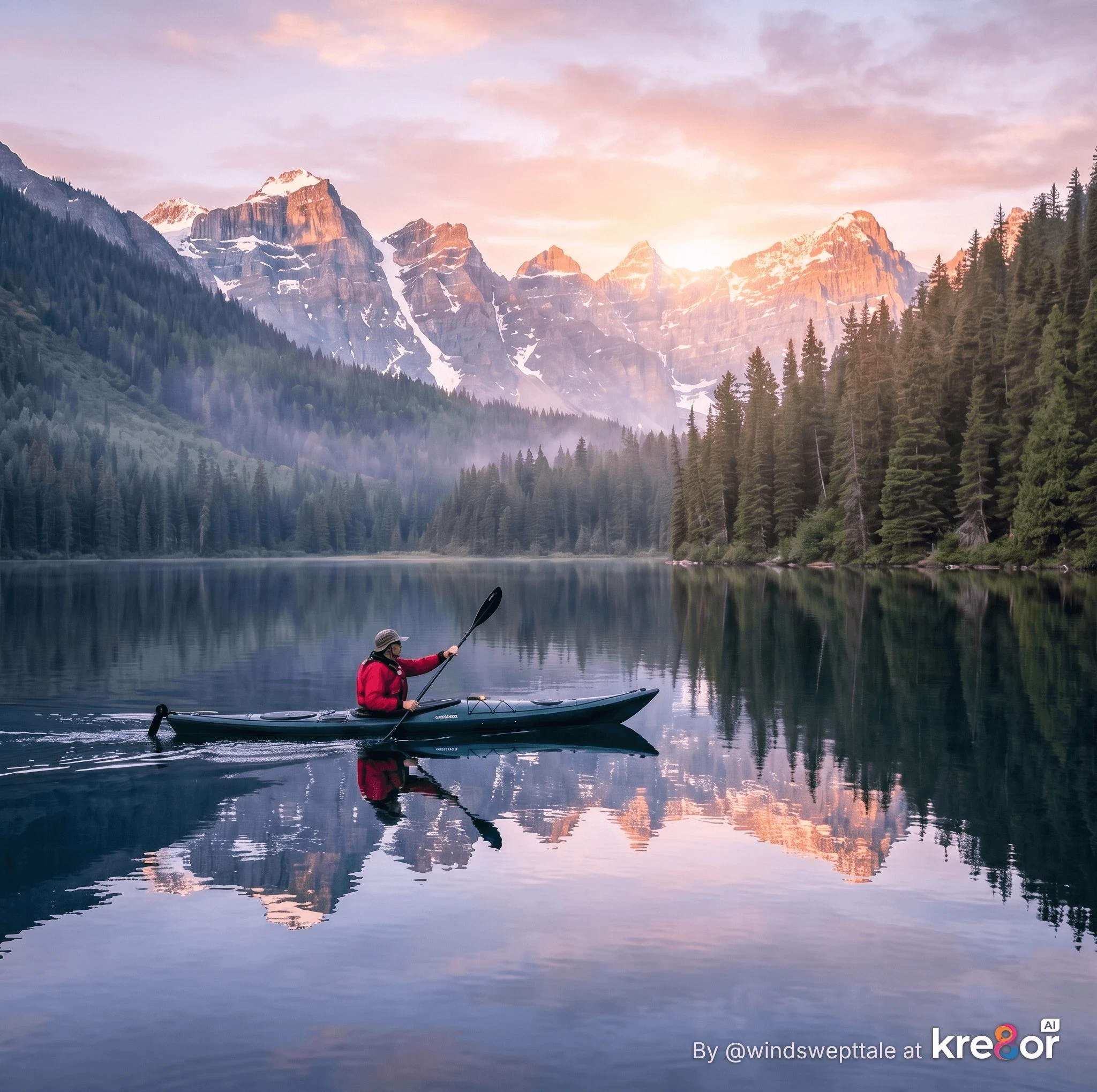 Kayaker on Lake