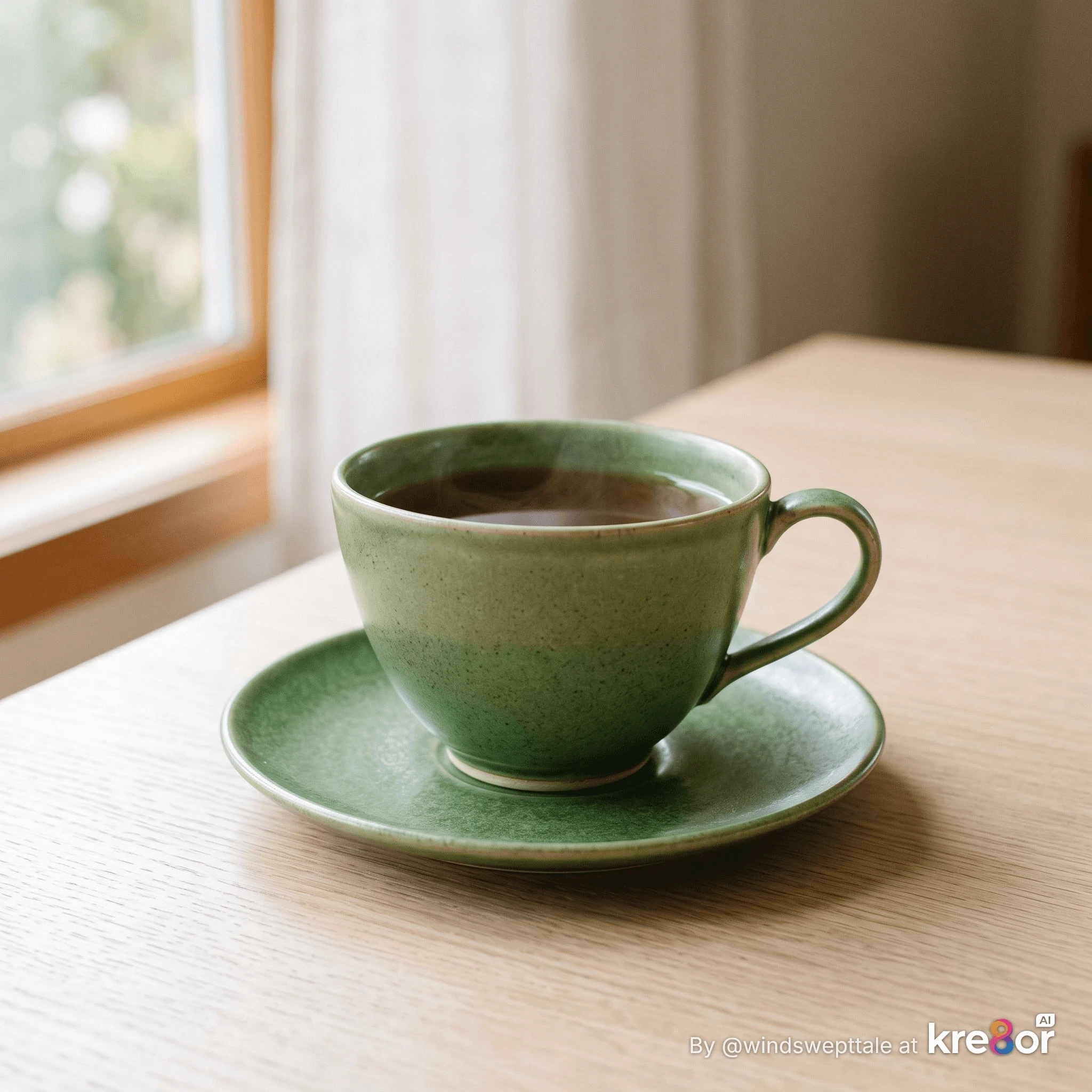 Green teacup image