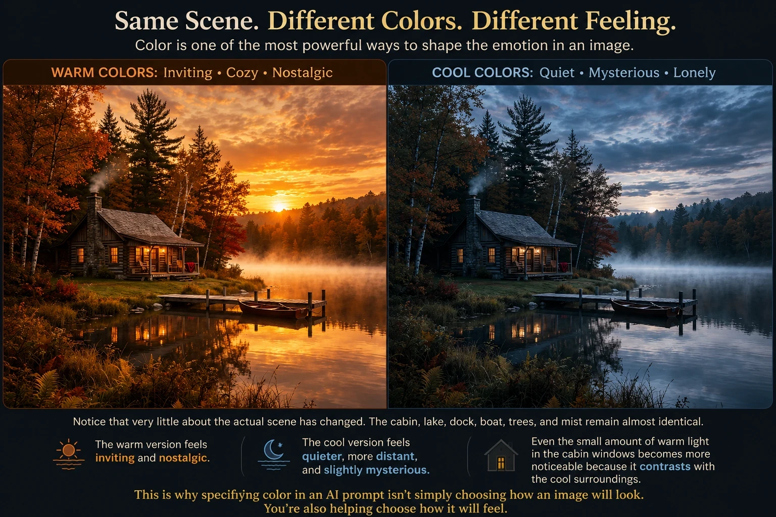 Lakeside Cabin-Warm-cool comparison