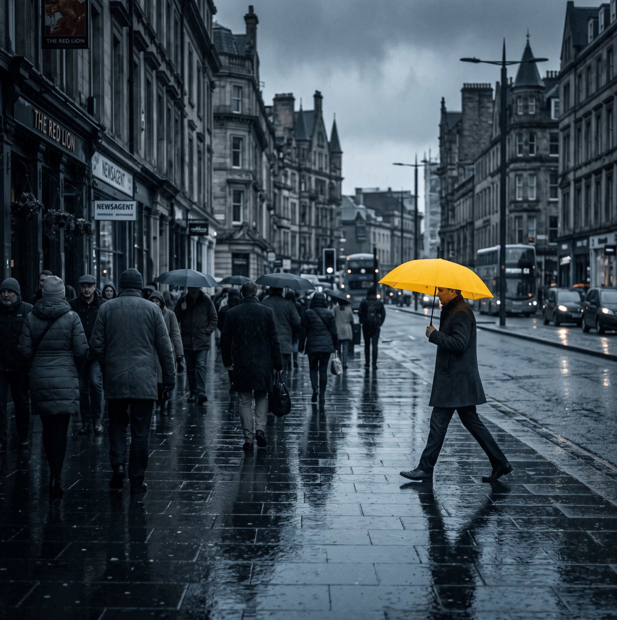 Yellow-Umbrella-Color-Focal-Point