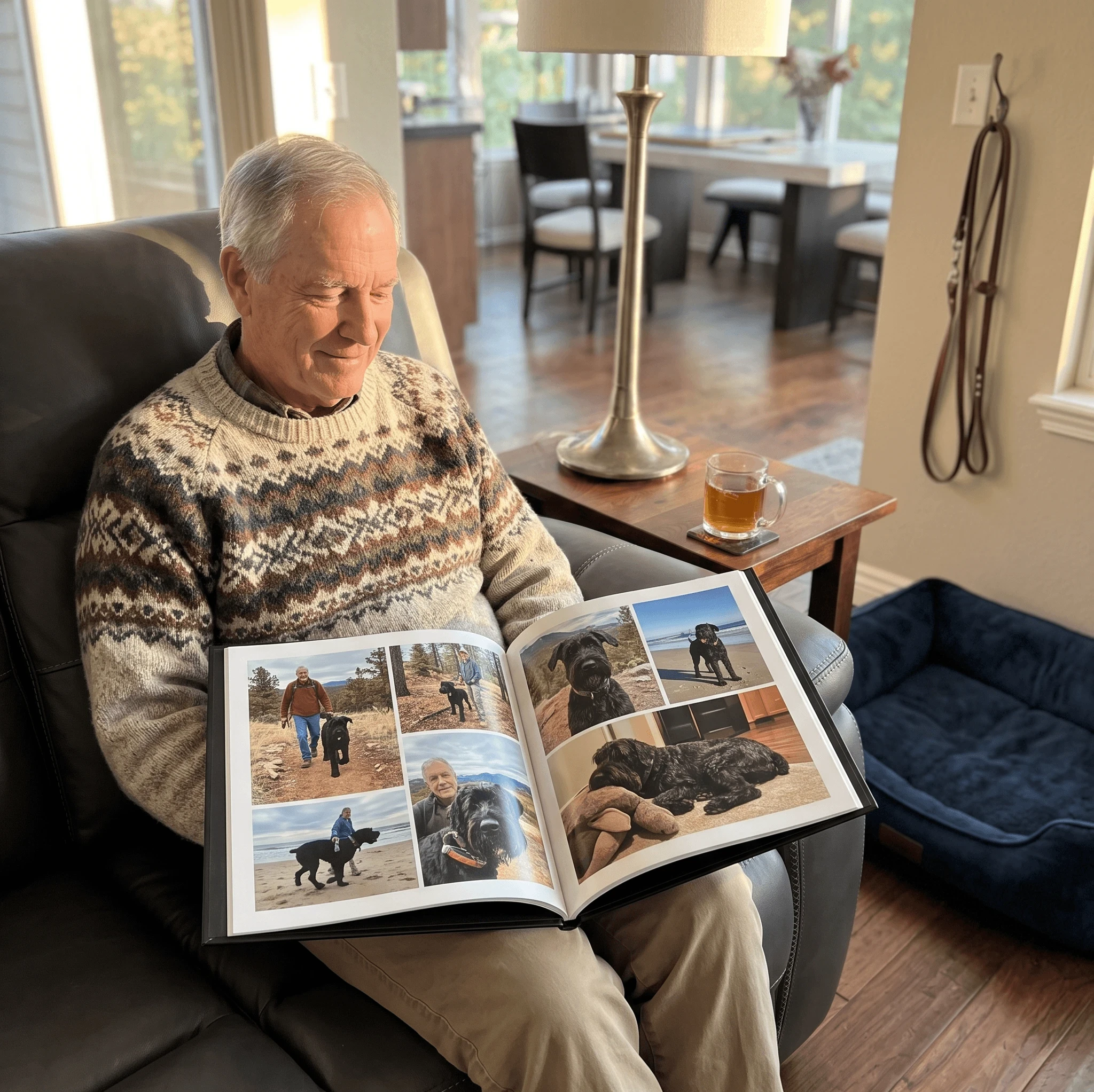 Man with open book