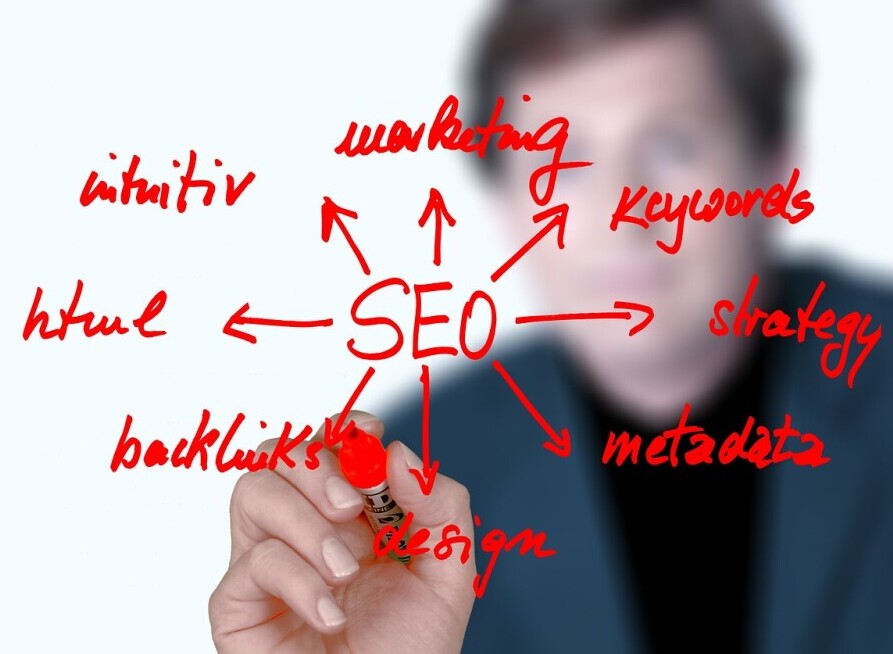 Image of man concentrating on SEO