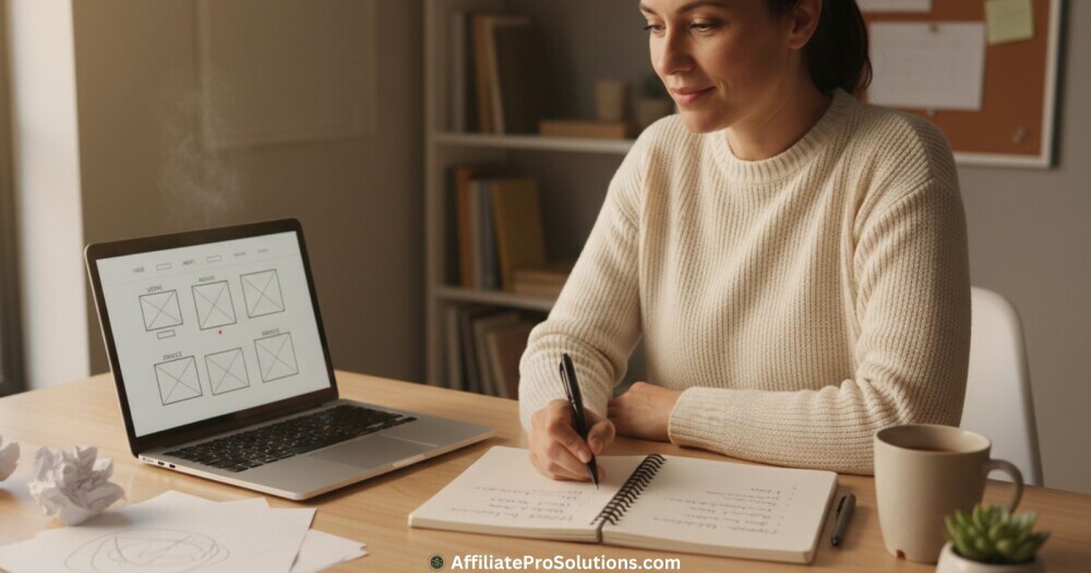 Know Who You’re Building The Website For A person researching their audience on a laptop, showing the importance of understanding who you’re building your first branded business website for