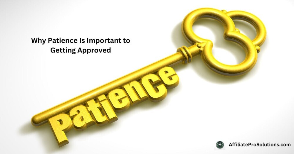 Golden key symbolizing patience as a crucial step in getting approved by an affiliate program.