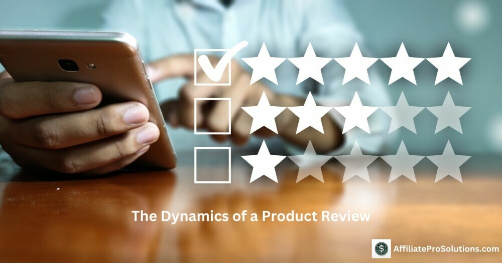 The Dynamics of a Product Review - How To Write Compelling Product Reviews For Affiliate Marketing A person using a smartphone to select star ratings, symbolizing the detailed evaluation process in product reviews.