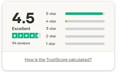 The Website Flip Trustpilot rating showing a 4.5 out of 5 score from customer reviews
