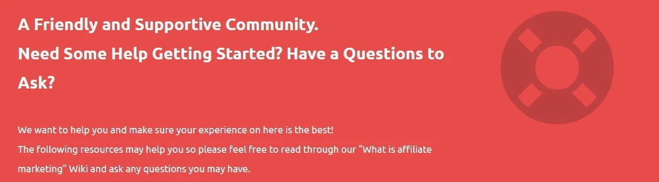 AffiliateFix community banner highlighting beginner support and public discussion areas