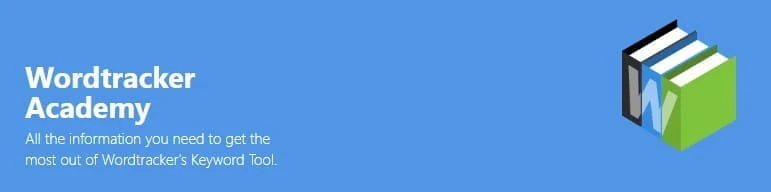 Wordtracker Academy header image showing training guides for the Wordtracker keyword tool