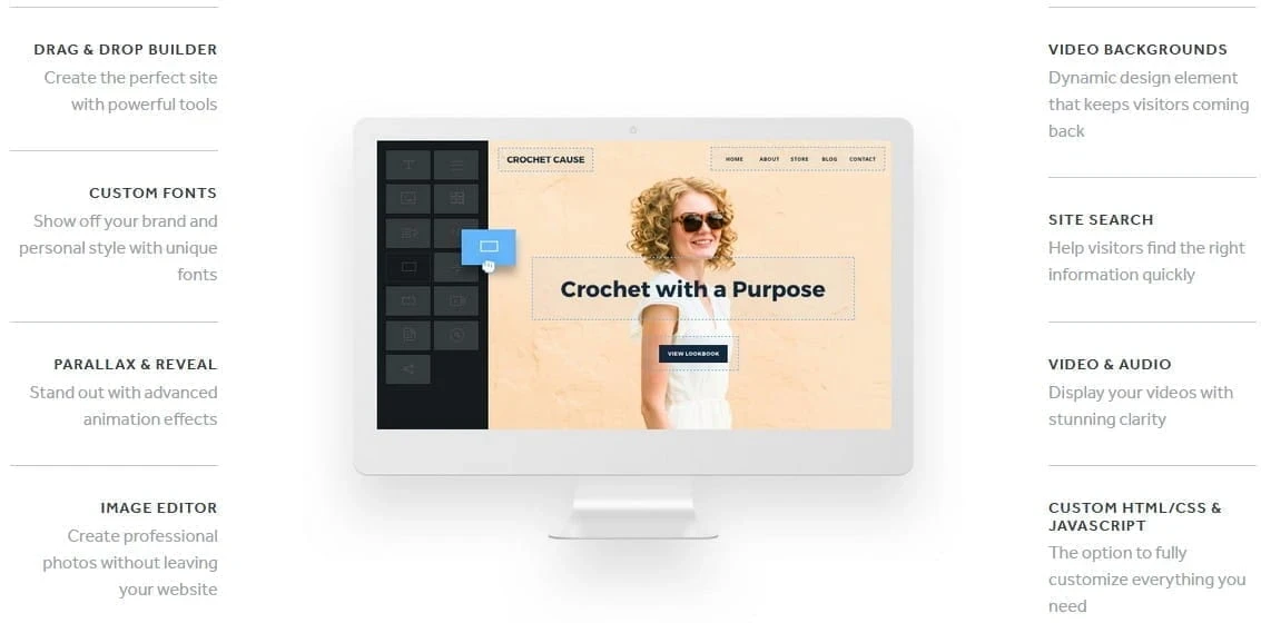 Weebly drag and drop website builder with design features and editing tools for beginners