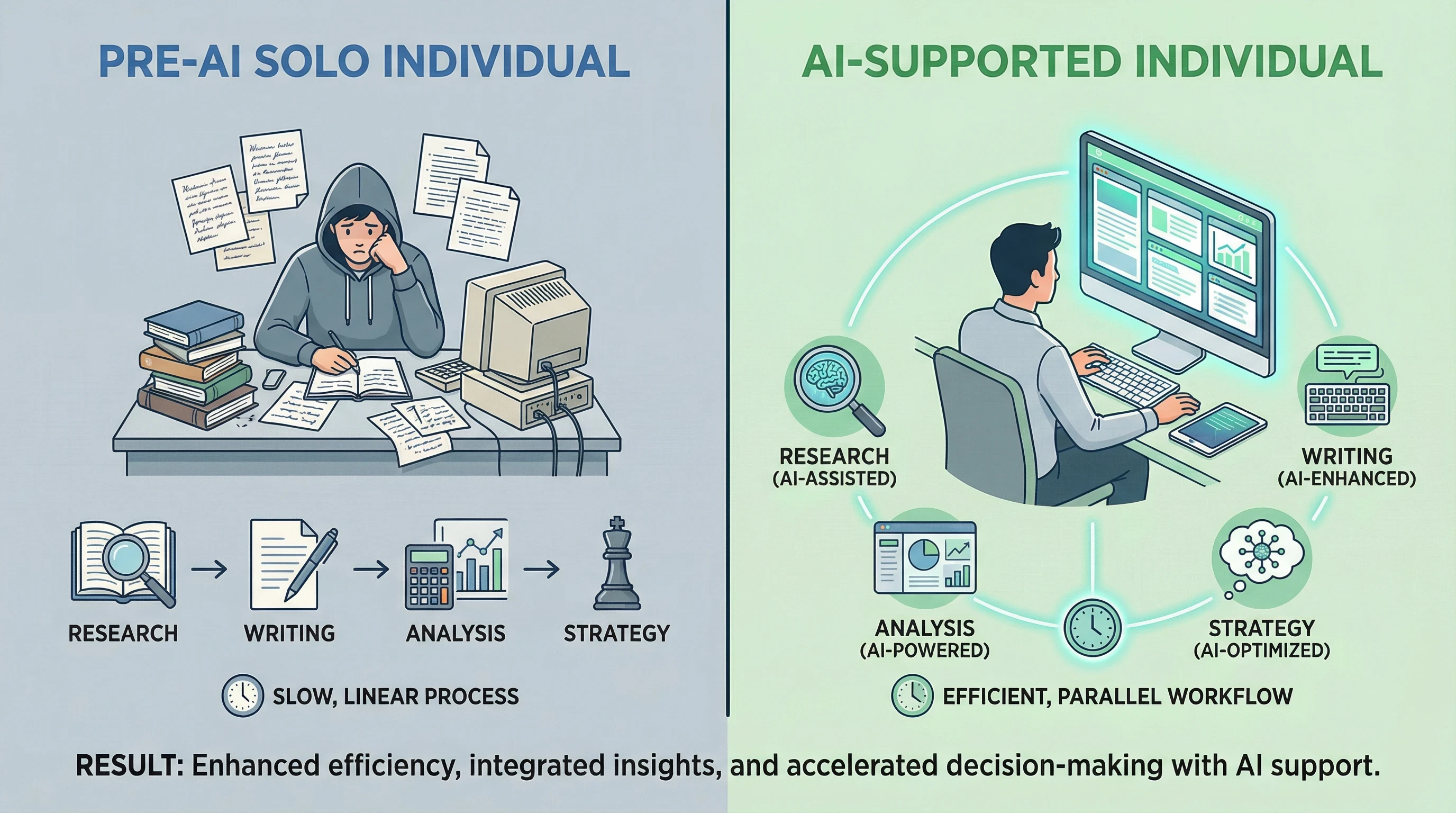 Pre AI vs AI Supported