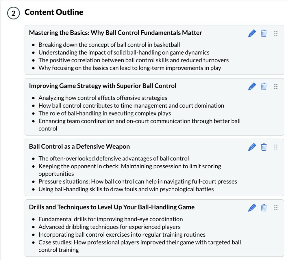 Content Outline