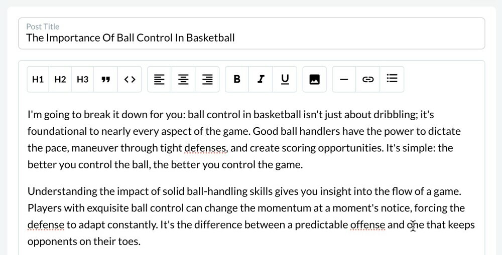 The Importance of Ball Control in Basketball