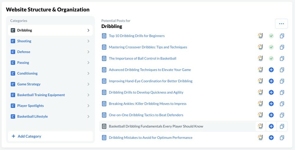 Hubs - Website Structure & Organization