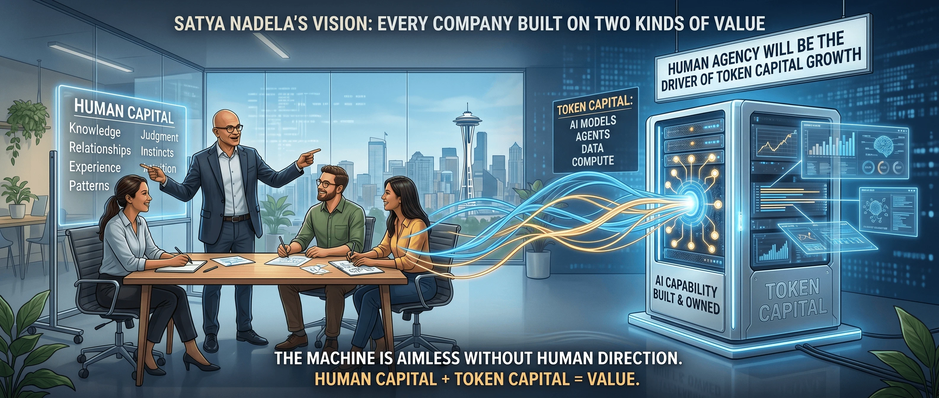 Satya Nadelas Vision - Human Capital versus Token Capital