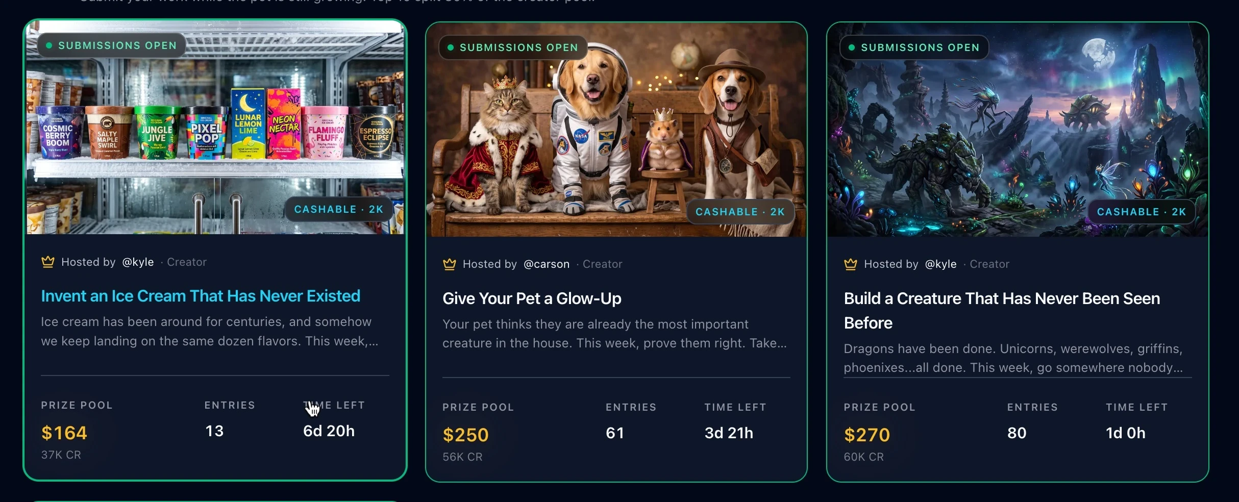 Kre8or Challenges