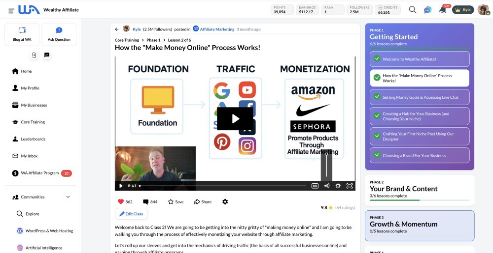 Wealthy Affiliate Core Training