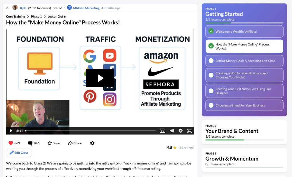 Core Training - Wealthy Affiliate
