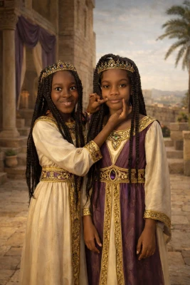 Abigail and Annisa as princesses 2.png