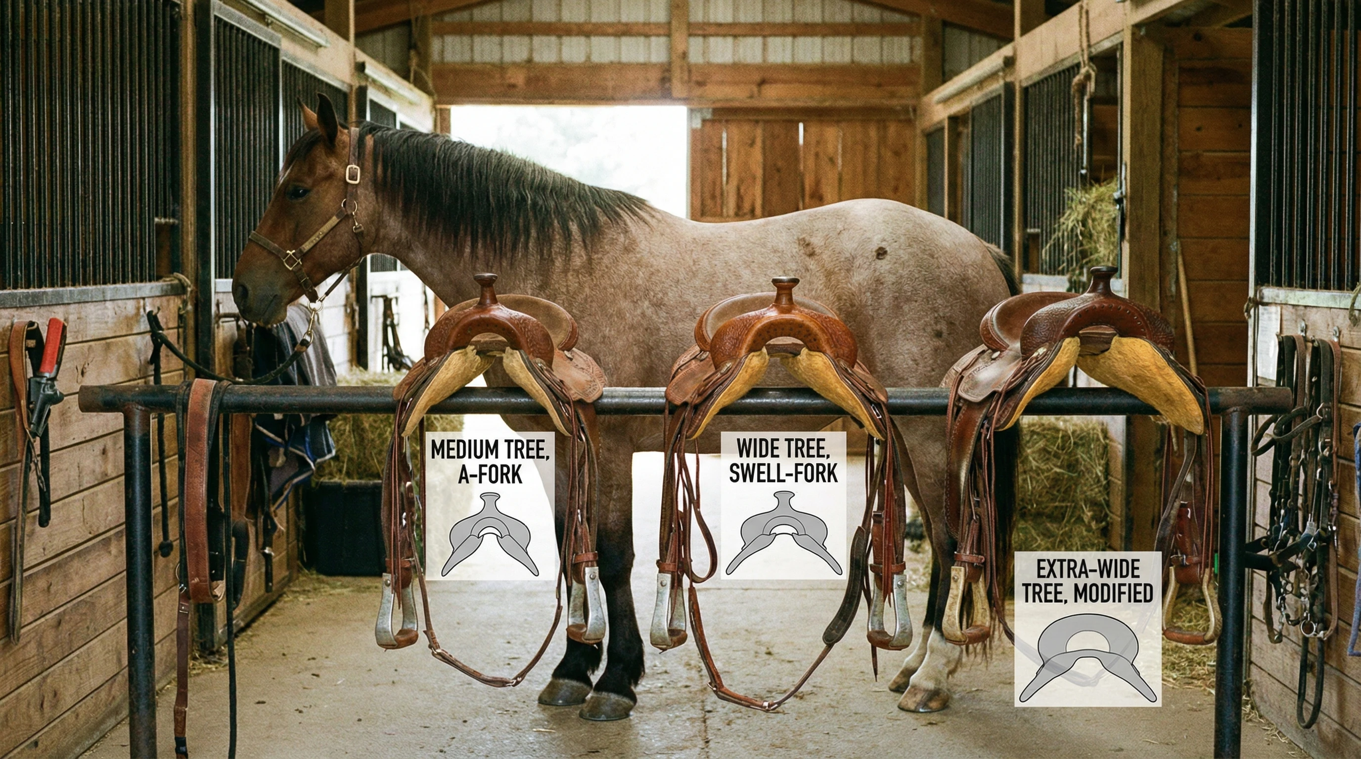 Circle Y barrel saddle fit for wide horses