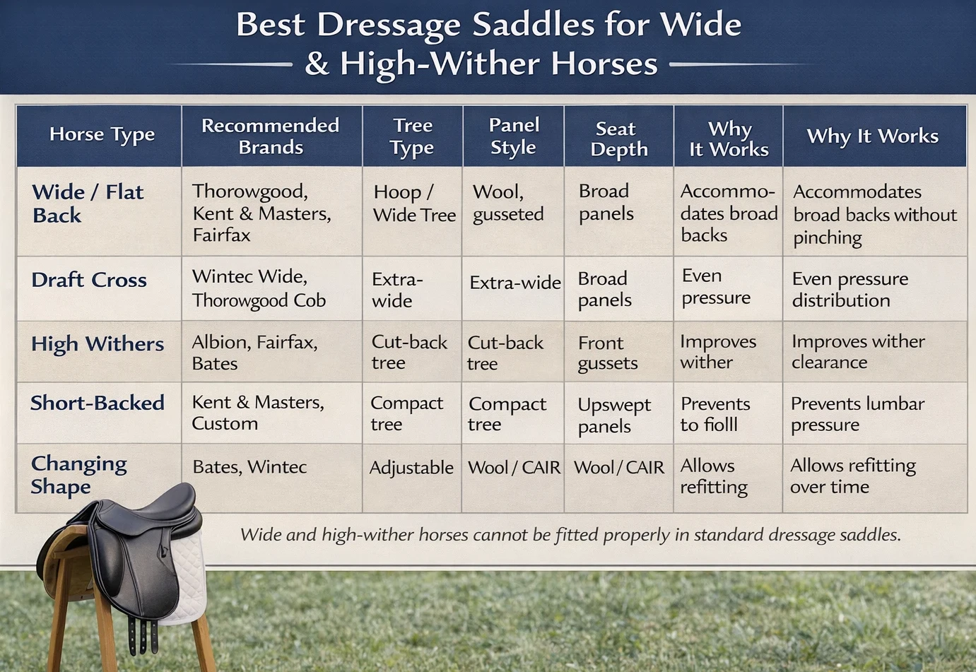 dressage saddle guide comparison