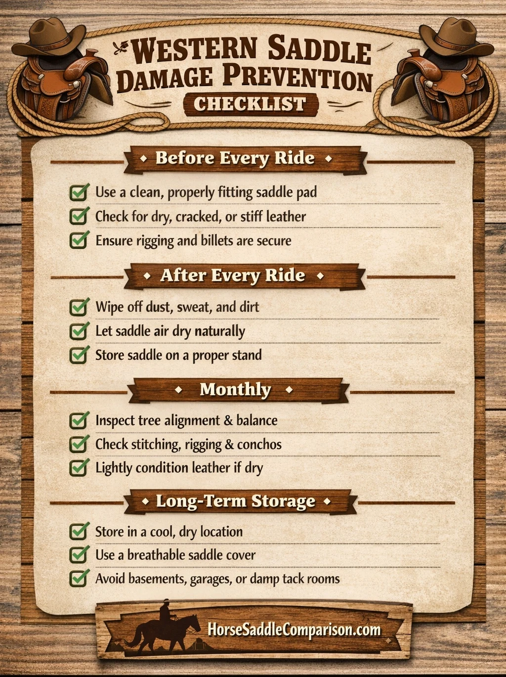 saddle damage prevention tips