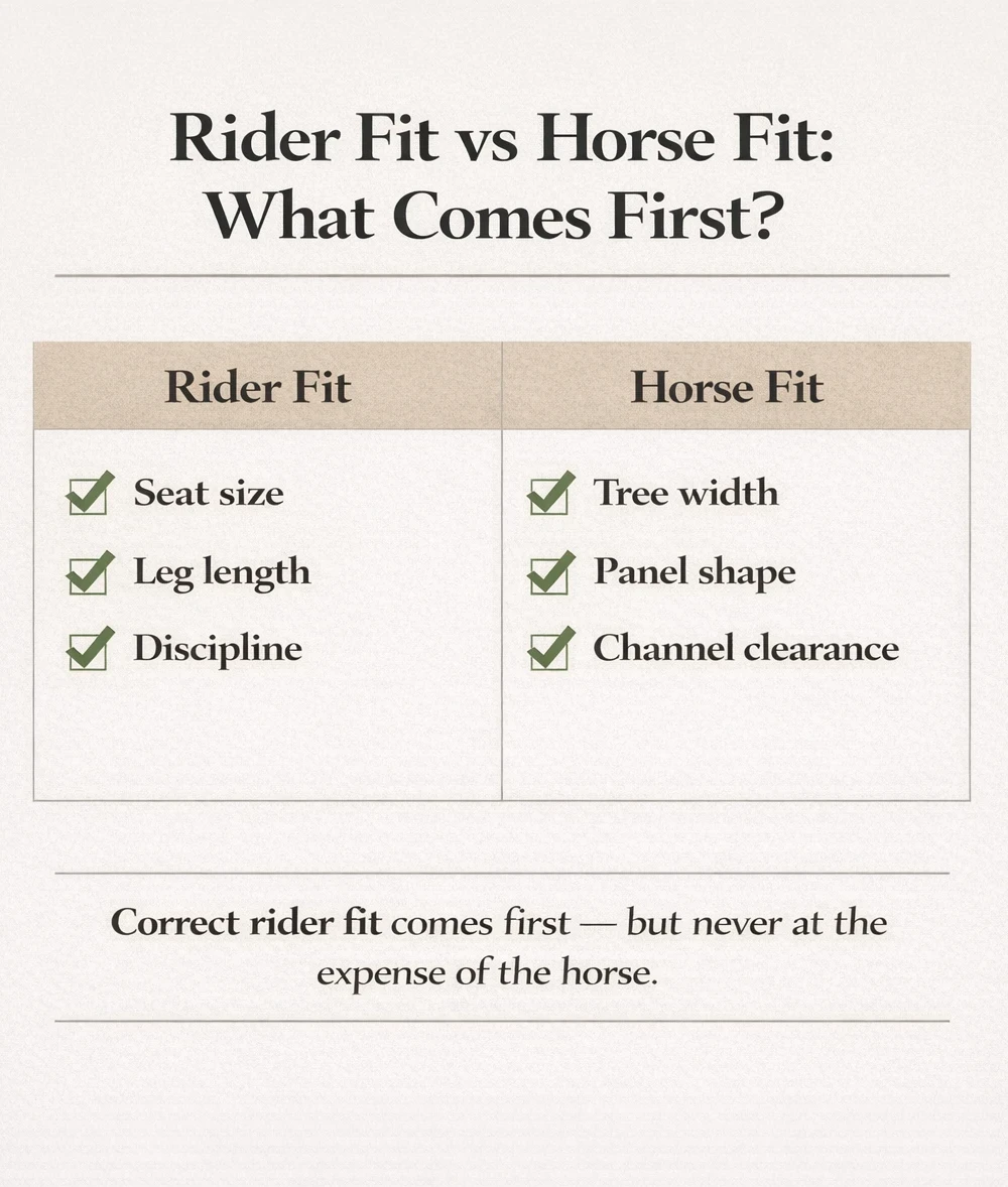 english saddle measurement