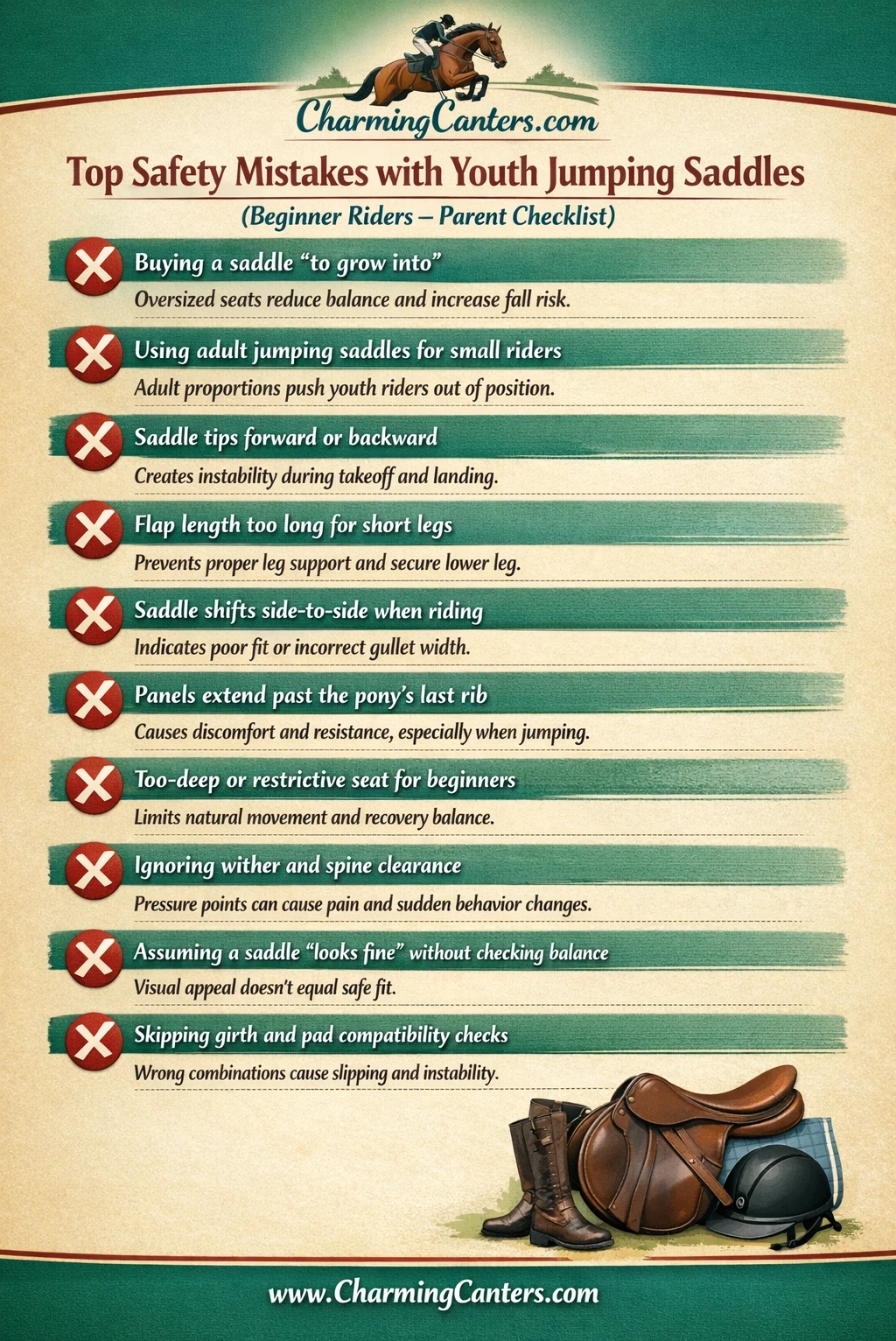 Youth Jumping Saddle Mistakes