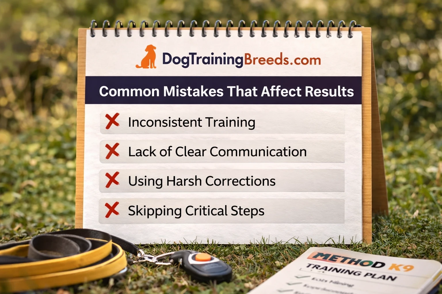 common mistakes checklist when training your dog