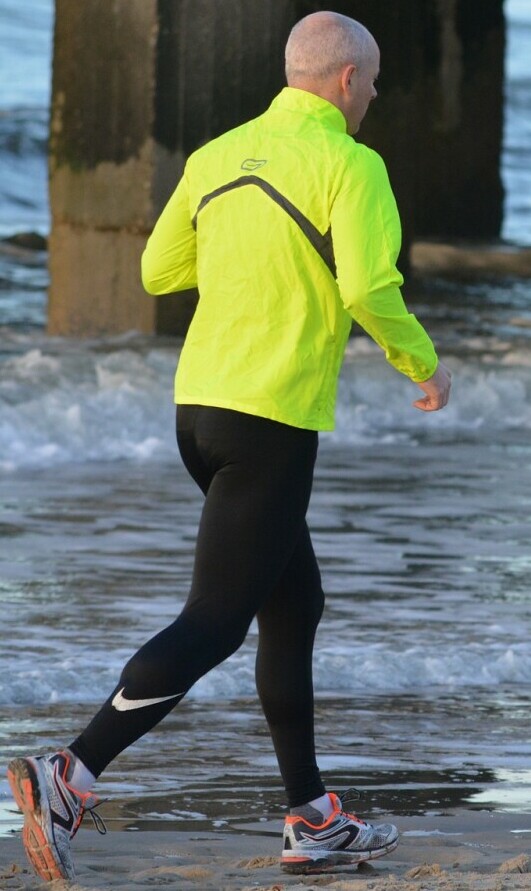 jogger on the beach