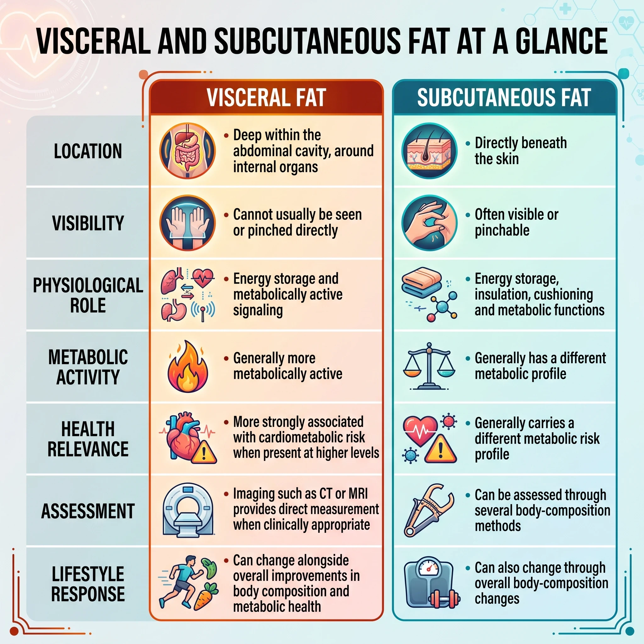 Visceral And Subcutaneous Fat At A Glance