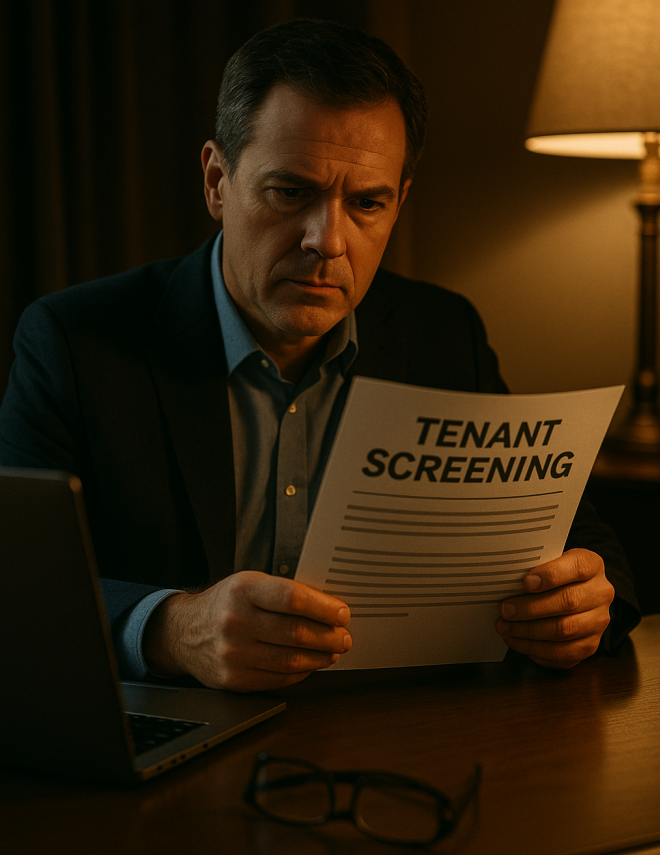 Man Reviewing Tenant Application