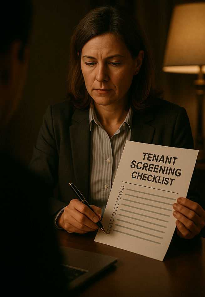 Woman Reviewing Tenant Checklist